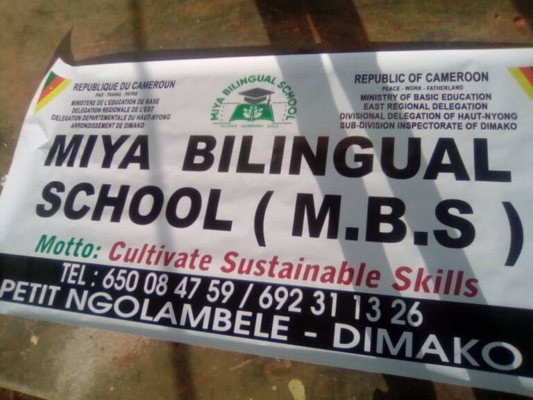 MIYA Bilingual School sign